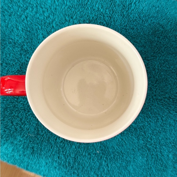 STARBUCKS Siren LOGO Solid Red w/ White Inside Ceramic Coffee Mug/Tea Cup 11oz - Picture 3 of 5